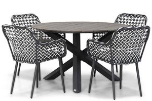 Domani Furniture Domani Emory/Ancona 125 cm rond dining tuinset 5-delig