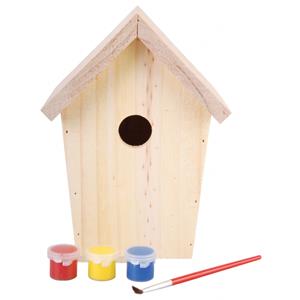 2x stuks DIY vogelhuisje schilderen 20 cm -