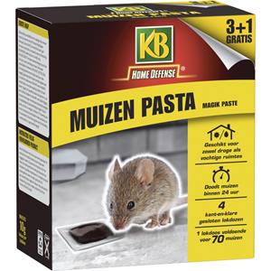 KB Home Defence KB Muizen Pasta Alfachloralose Kant-en-Klare Lokdoos 4st 'Magik Paste'