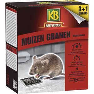 KB Home Defence KB Muizen Granen Alfachloralose Kant-en-Klare Lokdoos 4st 'Magik Grain'