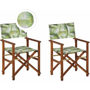 Beliani CINE Set van 2 stoelen Groen