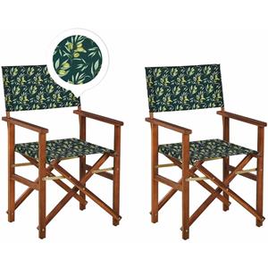 Beliani CINE Set van 2 stoelen Groen