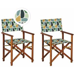 Beliani CINE Set van 2 stoelen Multicolor
