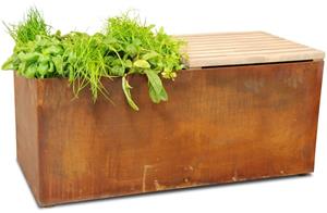 OFYR Herb Garden Bench Plantenbak met Bank - Corten