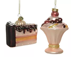 Decoris Kersthanger cake / ijs 7.3x7.3x12.60cm