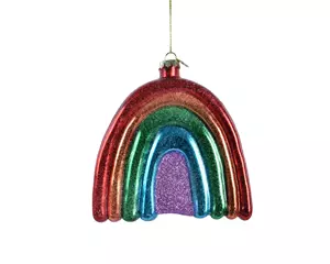 Decoris Kersthanger glas regenboog 11.2x3x10.5cm