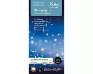 Microled string 195cm zilver/zacht multi bo