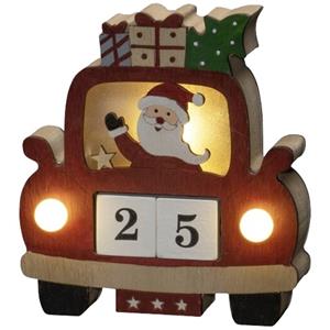 Konstsmide 3272-550 LED-Silhouette Weihnachtsmann im Auto Warmweiß LED Warmweiß Timer, mit Schalter
