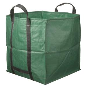 Merkloos 1x Groene vierkante tuinafvalzakken opvouwbaar 324 liter -
