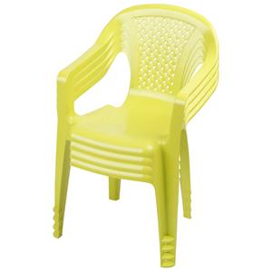 Sunnydays Kinderstoel - 4x - groen - kunststof - buiten/binnen - L37 x B35 x H52 cm -