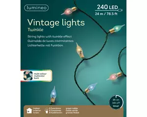 Lumineo Led vintage 2390cm groen/multi