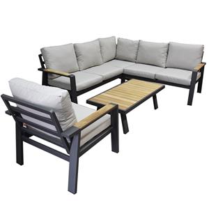 AVH-Outdoor Lola hoek loungeset 5-delig aluminium antraciet