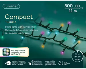 Lumineo Led compact 11m-500l groen/soft multi