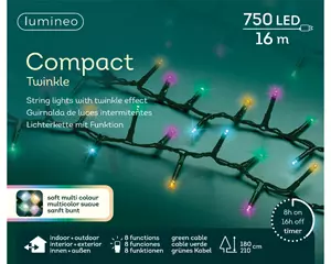 Lumineo Led compact 16m-750l groen/soft multi