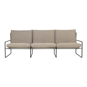 fermliving-collectie ferm LIVING-collectie Desert loungbank outdoor 3 zits Dolce Black/Dark Sand