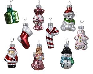 Decoris Kerstfiguren Glas 9 Verschillende In Doos H4cm