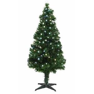 Everlands Tweedekans kunst kerstboom - fiber - 150 cm - met kerstverlichting -