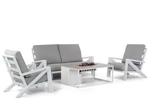 Santika Furniture Santika Cinta/Cosiloft 120 cm stoel-bank loungeset 4-delig