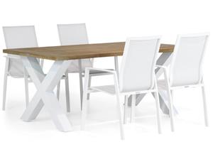 Lifestyle Garden Furniture Lifestyle Ultimate/Cardiff 180 cm dining tuinset 5-delig