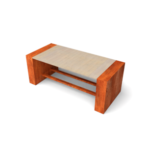 Geroba Tablu cortenstaal tafel met hout 2000x900x740 mm - 