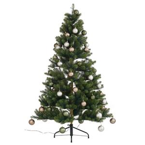Creativ deco Künstlicher Weihnachtsbaum "Fertig geschmückt", mit 60 Kugeln und LED Beleuchtung