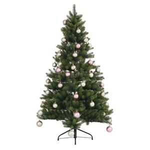 Creativ deco Künstlicher Weihnachtsbaum "Fertig geschmückt", mit 60 Kugeln und LED Beleuchtung
