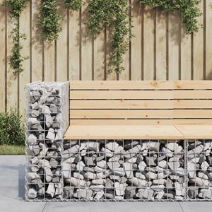 VidaXL Tuinbank schanskorfontwerp 92x71x65,5 cm massief grenenhout