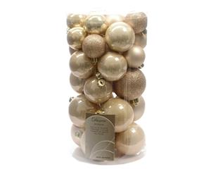 KSD Kerstbal plastic glans-mat-glitter assorted parel - 
