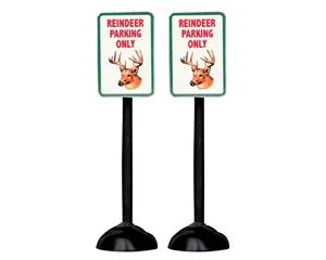 LEMAX Reindeer parking only sign se - 