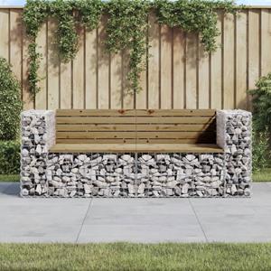 VidaXL Tuinbank schanskorfontwerp 184x71x65,5 cm geïmpregneerd hout