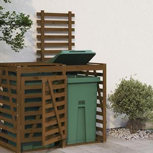 bonnevie Erweiterung für Mülltonnenbox Honigbraun Massivholz Kiefer vidaXL314261