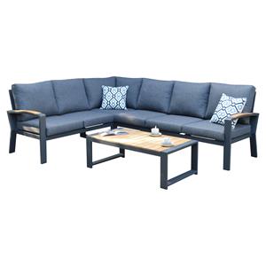 AVH-Outdoor Costa Rica hoek loungeset 5 delig aluminium antraciet