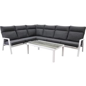 AVH-Outdoor Pacific hoek loungeset 5 delig aluminium wit