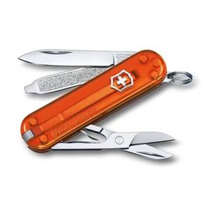 Victorinox Classic SD Transparent zakmes - Fire Opal - 7 functies