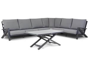 Santika Furniture Santika Cinta/Pallazo 140 cm dining loungeset 5-delig