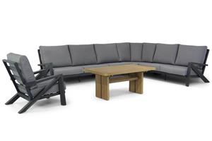 Santika Furniture Santika Cinta/Brighton 140 cm hoek loungeset 6-delig