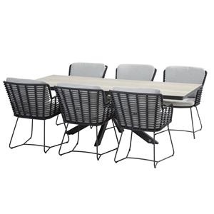 4 Seasons Outdoor Fabrice Minerva dining tuinset 220x95xH75 cm 7 delig 