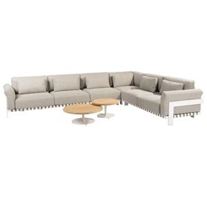 4 Seasons Outdoor Paloma hoek loungeset 6 delig wit aluminium 