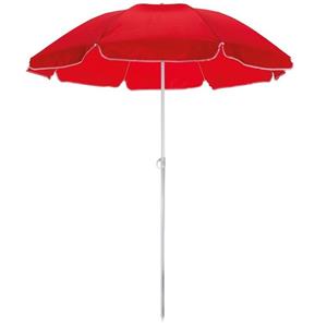 Rode strand parasol van polyester 145 cm -