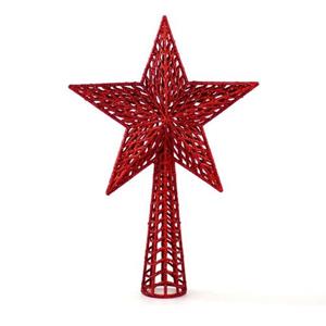 Gerimport Piek Kerstboom - Ster - Rood - Kunststof - 27 Cm