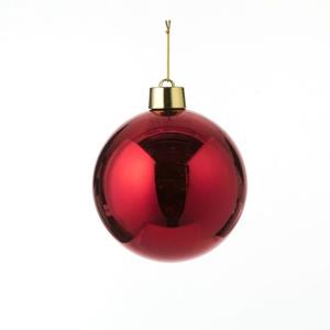 Kerstbal - 20 Cm - Rood - 1 Stuk