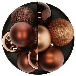 ATMOSPHERA Kerstballen - 13x St - Brons - 5 En 7 Cm - Kunststof