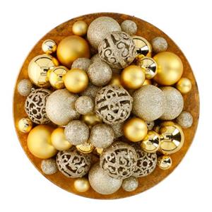 Giftsome Gouden Kerstballen Set 101 Stuks Kunststof