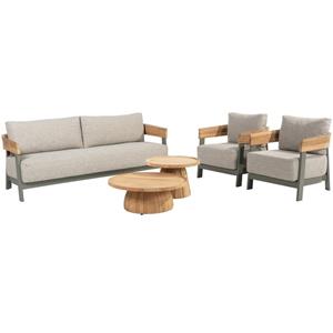 4 Seasons Outdoor Varenna stoel bank loungeset 5 delig olive 