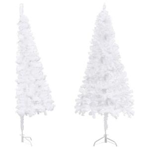 VIDAXL Künstlicher Eck-weihnachtsbaum Weiß 180 Cm Pvc