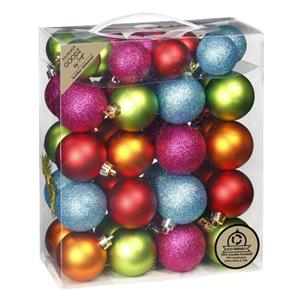 Christmas goods Inge Christmas Kerstballen - 44x St- Gekleurd - Kunststof - Mix