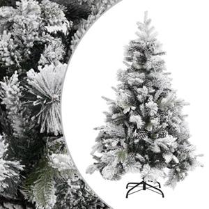 VIDAXL Weihnachtsbaum Mit Zapfen Beschneit 150 Cm Pvc & Pe