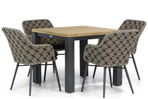 Lifestyle Garden Furniture Lifestyle Crossway/Veneto 90 cm dining tuinset 5-delig