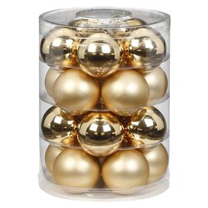 Christmas goods 20x stuks glazen kerstballen elegant goud mix 6 cm glans en mat -