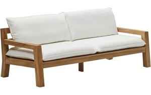 Natur24 Sofa 3-Sitzer-Sofa Forcanera 211x 69 x 90 cm weiß braun Sitzgelegenheit Neu